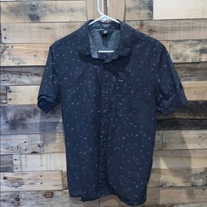 Black & Teal Volcom Button-Up